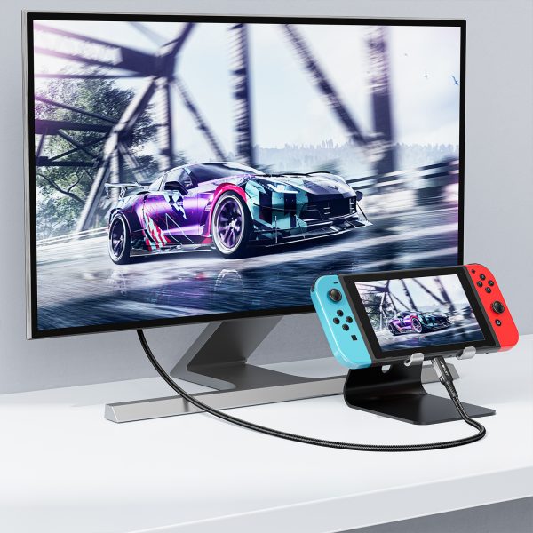 Kabeļu audio -Video USB -C - HDMI 4K 60Hz HDR 1,8m - melns