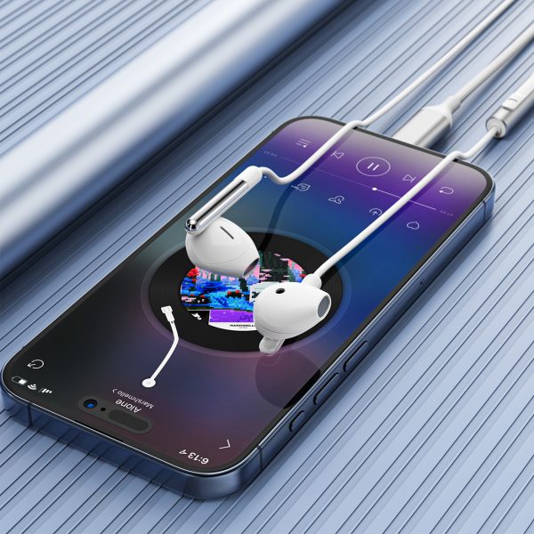 Vadu austiņas ar mikrofonu un USB -C 1,2m tālvadības pults - balts