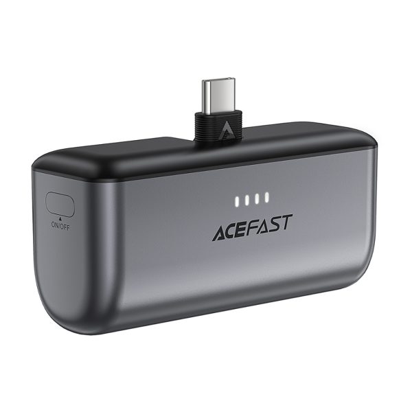 Mini PowerBank 5000mah par USB -C PD 20W - melns