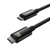 Volframa zelta USB -C 100W 4K 20GB/s 60Hz 1,5M - melns kabelis