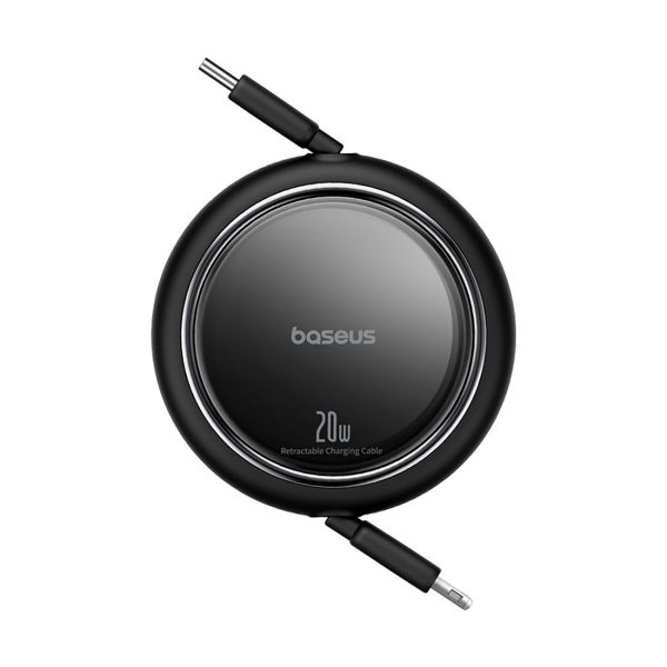Free2Pull USB -C velmēts kabeļa kabelis - iPhone Lightning 20W 1M - melns