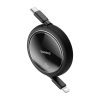 Free2Pull USB -C velmēts kabeļa kabelis - iPhone Lightning 20W 1M - melns