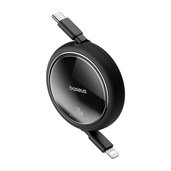 Free2Pull USB -C velmēts kabeļa kabelis - iPhone Lightning 20W 1M - melns