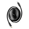 Free2Pull USB -C velmēts kabeļa kabelis - iPhone Lightning 20W 1M - melns