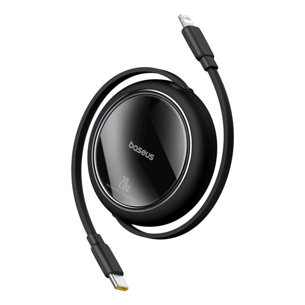 Free2Pull USB -C velmēts kabeļa kabelis - iPhone Lightning 20W 1M - melns