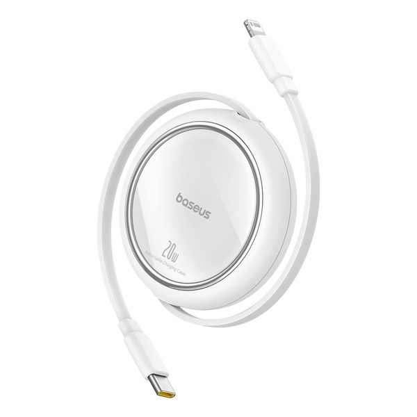 Free2Pull USB -C velmēts kabeļa kabelis - iPhone Lightning 20W 1M - balts