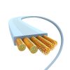 Free2Pull USB -C velmēts kabeļa kabelis - iPhone Lightning 20W 1M - Zils