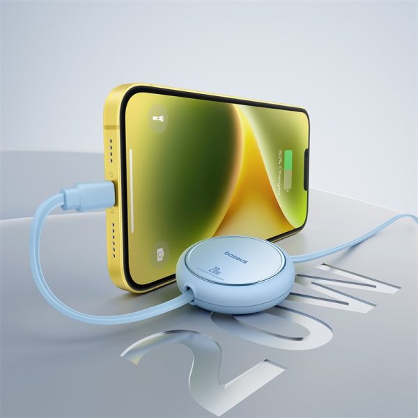 Free2Pull USB -C velmēts kabeļa kabelis - iPhone Lightning 20W 1M - Zils