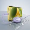 Free2Pull USB -C velmēts kabeļa kabelis - iPhone Lightning 20W 1M - Purple