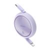 Free2Pull USB -C velmēts kabeļa kabelis - iPhone Lightning 20W 1M - Purple