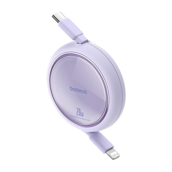 Free2Pull USB -C velmēts kabeļa kabelis - iPhone Lightning 20W 1M - Purple