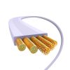 Free2Pull USB -C velmēts kabeļa kabelis - iPhone Lightning 20W 1M - Purple