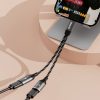 2in1 adaptera adapteris USB -C -C izplatītājs barošanas avotam un austiņām - pelēks