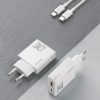 GAN A30EUL 30W USB-A USB-C lādētājs + USB-C kabeļa gaisma-balta