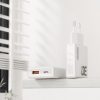 GAN A30EUL 30W USB-A USB-C lādētājs + USB-C kabeļa gaisma-balta
