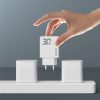 GAN A30EUL 30W USB-A USB-C lādētājs + USB-C kabeļa gaisma-balta
