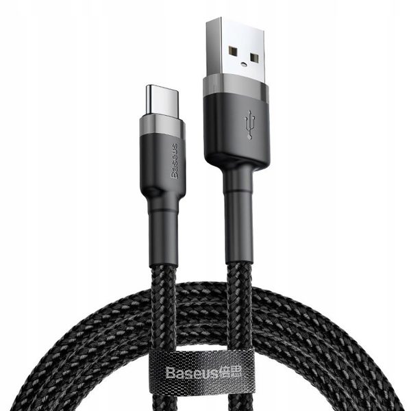 Halo usb -a pinuma kabelis - USB -C 2a 3m - melns