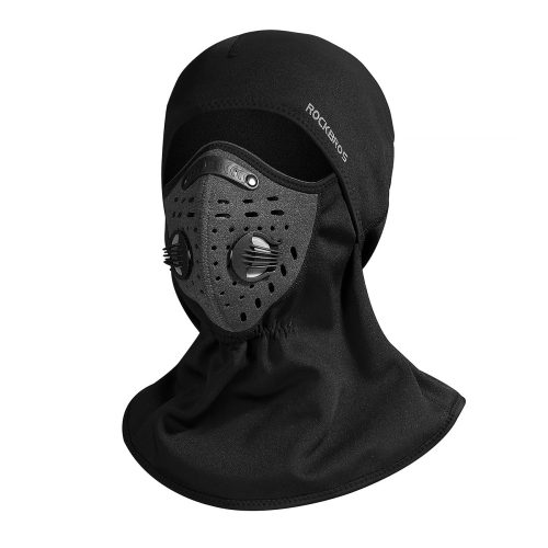 Sports Balaclava ar masku un filtrē jaunu samta velosipēdu velosipēdu slēpes pārgājienu - melns