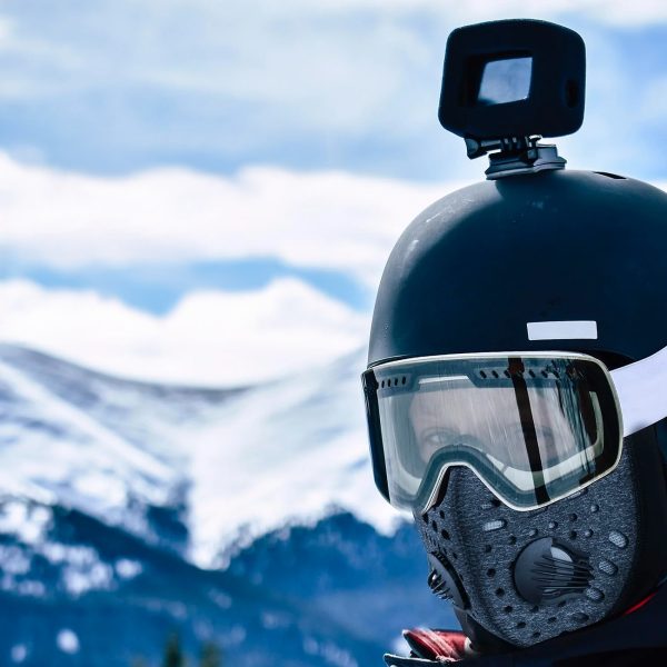 Sports Balaclava ar masku un filtrē jaunu samta velosipēdu velosipēdu slēpes pārgājienu - melns
