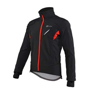 Vēja necaurlaidīga sporta jaka velosipēdu velosipēdu veidošanai līdz -10c izmēram L - melns