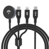3in1 USB -C kabelis - USB -C / iPhone Lightning / Apple Watch Pd 100W 1