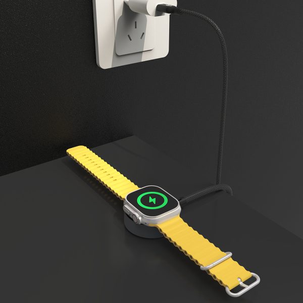 A12C indukcijas lādētājs Apple Watch 1.2m - melns