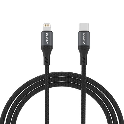 Kabeļa kabelis ar pinumu l3cl usb -c - zibens 30w 2m - melns