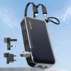 2in1 tīkla lādētājs uk ASV ES + PowerBank 1000MAH USB-C USB-A-GRAY