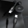 2in1 kabeļa kabelis ar Apple Watch lādētāju + USB -C PD 60W spraudnis -in -melns