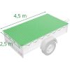 Transporta acs aizsargā slodzi maziem dīķiem 2,5 x 4,5 m zaļā krāsā
