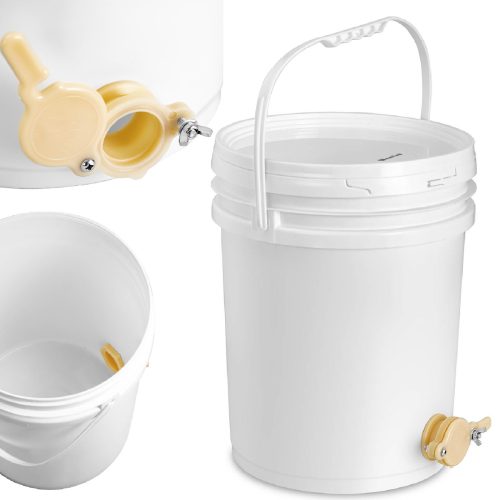 Plastmasas medus aizsprostotājs ar vārstu 20 l
