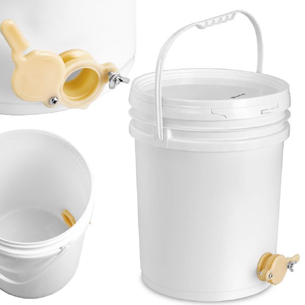 Plastmasas medus aizsprostotājs ar vārstu 20 l