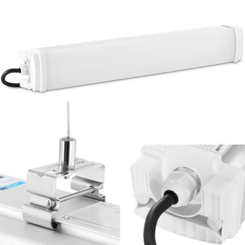 Lampa vadīja hermētisko ūdensnecaurlaidīgo lukturi Hall IP65 3300 LM 60 cm 30 W žurnālam