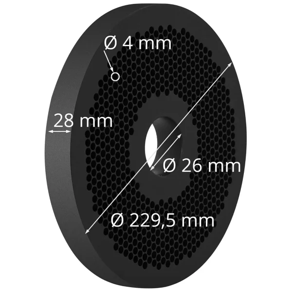 Matrica Wie-PM-2000 granulām 229,5 x 28 mm caurumi 4 mm