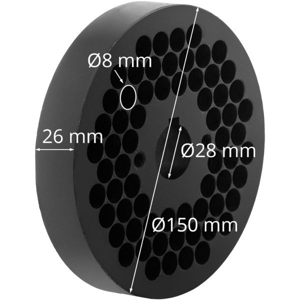 Matricas siets Wie-PM-2500 granulām. 150 mm x 25 mm caurumi 8 mm