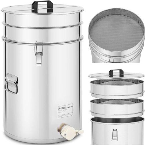 Medus izvirzīts ar vāku un tērauda tērauda stumbra 50 l vārsta vārstu