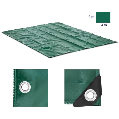 Pārklāšanas loksnes brezentācija ar 400 x 300 cm cilpām