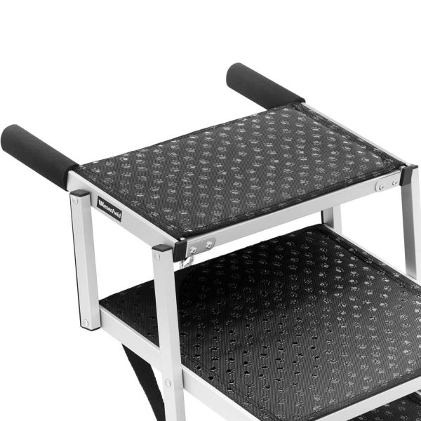 Kāpnes sunim automašīnai, kas saliek alumīnija augstumu 81 cm līdz 68 kg - 5 grādi