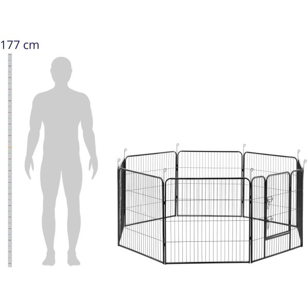 Sāpju papīra pescier kucēni ar vārtiem ar 81 cm 8 segmentiem augstumu