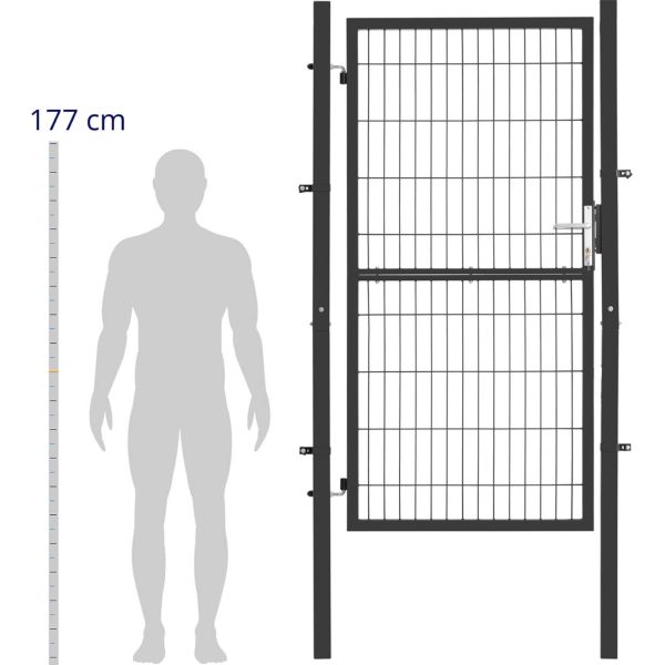 Vārtu vārtu dārza vārti ar tēraudu 105 x 231 cm