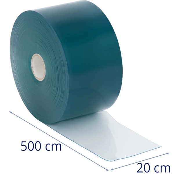 10280550-3 Aizkaru priekškara PVC sloksnes priekškars rullī -20 līdz 50 grādos 200 x 2 mm x 50 m