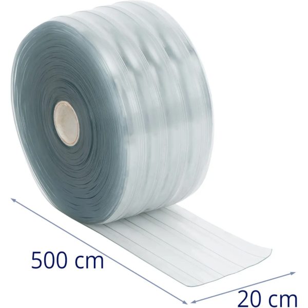 Aizkaru PVC sloksnes priekškars rullētā rullī -20 līdz 50 grādos 200 x 2 mm x 50 m