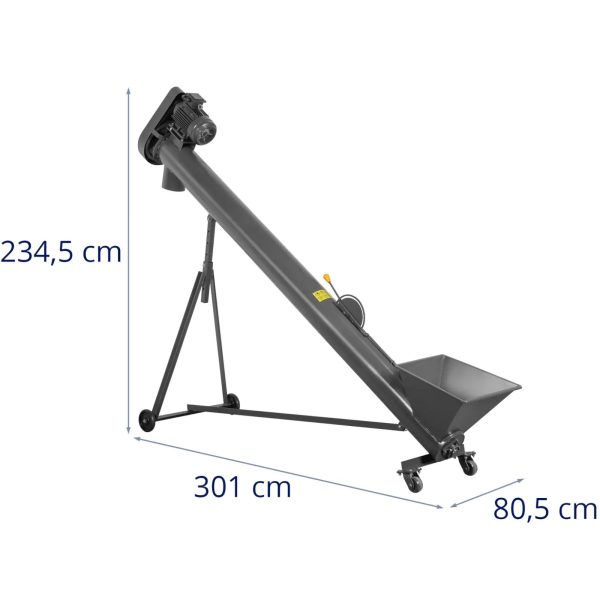 Gliemežu padevējs graudu granulām 3m 7 Pielāgojams augstums 1000 kg/h
