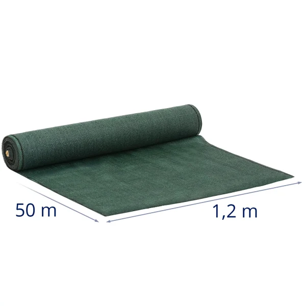 Ēnojuma acu maskēšana HDPE žogam 50 x 1,2 m 150 g/m2 - komplekts