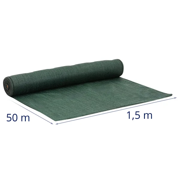 Ēnojuma acu maskēšana HDPE žogam 50 x 1,5 m 150 g/m2 - komplekts