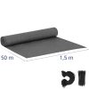 Ēnojuma acs maskēšana HDPE žogam 50 x 1,5 m 180 g/m2 - pelēkā krāsā