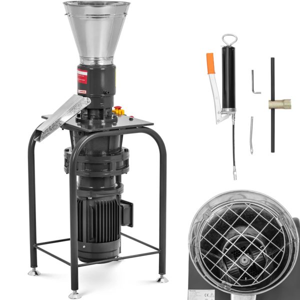 Kabliepreses prese granulu zāģu ražošanai. 150 mm 100 kg/h 4000 W Kabliepreses prese granulu zāģu ražošanai. 150 mm 100 kg/h 4000 W