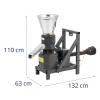 Kabliepreses prese granulu zāģu ražošanai. 230 mm 400 kg/h 28 ZS