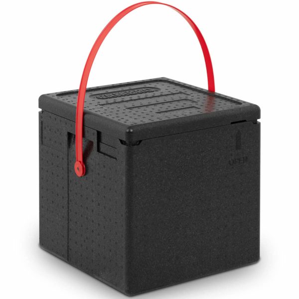 Termobox EPP Cambro konteiners picas 8. kastes pārvadāšanai 33x33x4cm sarkanā josta