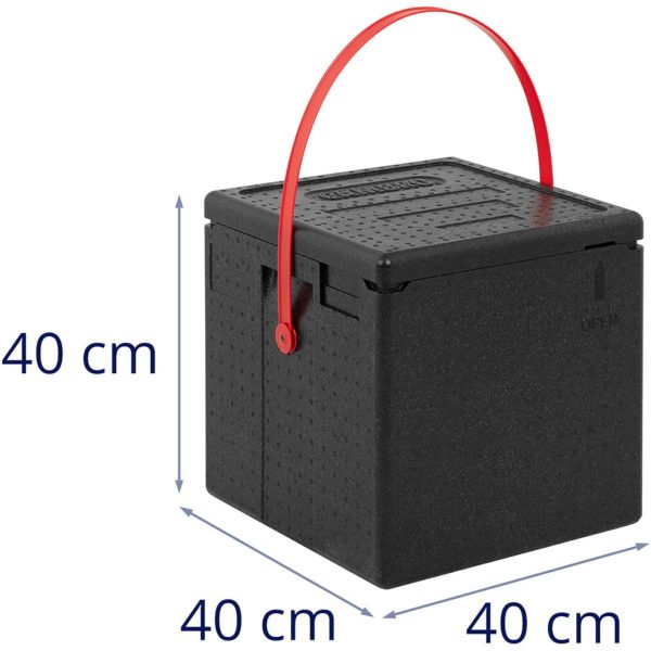 Termobox EPP Cambro konteiners picas 8. kastes pārvadāšanai 33x33x4cm sarkanā josta
